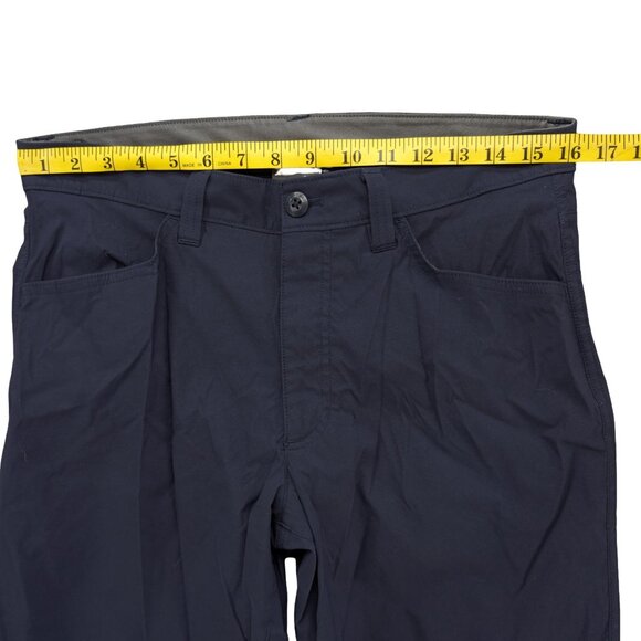 Eddie Bauer Tech Pants Mens Navy Blue Nylon Stretch Flat Front Size 32x32 - Picture 7 of 10